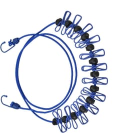Waslijn met Clips - Drooglijn Kleding - Reizen en Kamperen - Winddicht Ontwerp - 3.7 Meter - Blauw — thumbnail 1