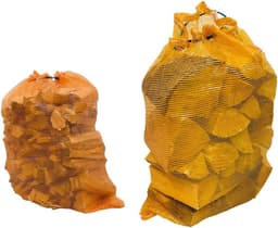 Mesh Log Zakken - Aanmaakzakken Groentetassen - Hout Opslag - Sterk Geweven Materiaal - 500 Stuks - Oranje — thumbnail 3