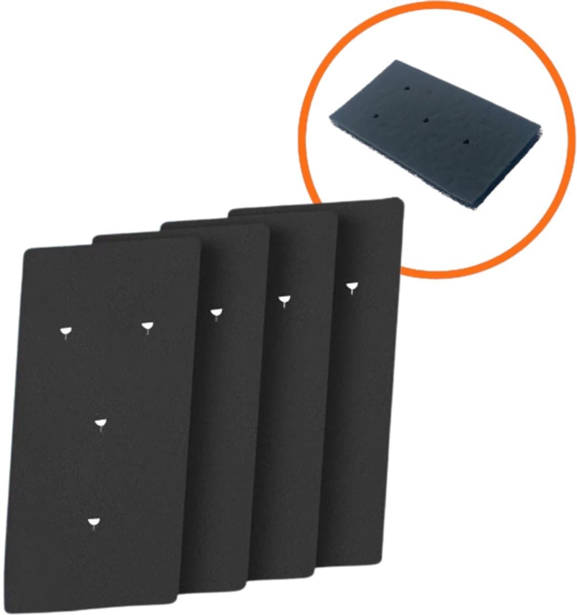 4 STUKS Filter geschikt voor Droger Whirlpool Bauknecht Ignis (met 4 gaatjes) - 481010345281 - 8015250474909 - 481010716911 - Spons Foam Schuim — afbeelding 1