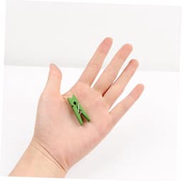 Houten Wasknijpers - Mini Fotoklemmen Papierknijpers - Huisdecoratie Knutselen - Natuurlijk Hout - 3.5 cm - 20 Kleuren — thumbnail 5