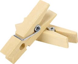Houten Mini Knijpers - Kleine Ambachtelijke Clips - Foto's Ophangen - Natuurlijk Hout Materiaal - 3.5 cm - Houtkleur — thumbnail 4