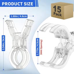 15-Stuks Transparante Klemmen - Multifunctionele Knijpers - 9cm - Voor Decoratie — thumbnail 2