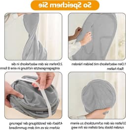 3 Pack Vouwbare Wasmand - 36 x 36 x 58 cm - Ademend en Ruimtebesparend - Voor Badkamer, Slaapkamer, Utility Room, Hotel, Reizen - Grijs — thumbnail 3