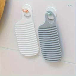 3-delige grijze draagbare opvouwbare wasbordset, antislip ontwerp, verdikte wasbord, geschikt voor de was, keuken, badkamer en buitengebruik, schoonmaakbenodigdheden, schoonmaakgereedschap — thumbnail 5