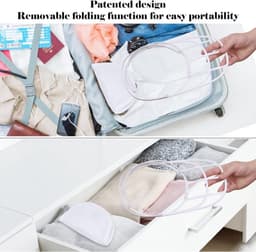 Pettenreiniger, opvouwbare pettenhouder, pettenreinigingsmandje Geschikt voor wasmachine of vaatwasser, 2 stuks, wit — thumbnail 2
