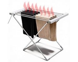 Elektrisch Droogrek Sneldrogend & Energiezuinig met Verwarming – Elektrisch Wasrek Inklapbaar met Instelbare Timer & Temperatuur – Verwarmd droogrek Duurzaam & Ruimtebesparend