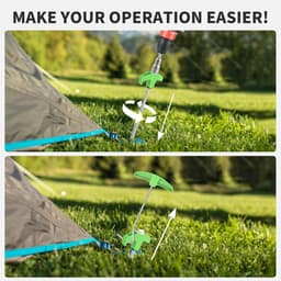 Set 12 groen/zilveren stalen tentpinnen 25cm – inclusief boor en spijkertrekker, geschikt voor harde grasondergronden — thumbnail 4