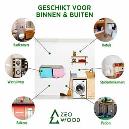 Zeo Wood® - Wanddroogrek Inklapbaar 100 cm - 6 m Drooglengte Wit — thumbnail 5