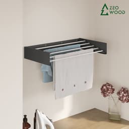 Zeo Wood® - Wanddroogrek Inklapbaar 70 cm - 3.5 m Drooglengte Grijs — thumbnail 3