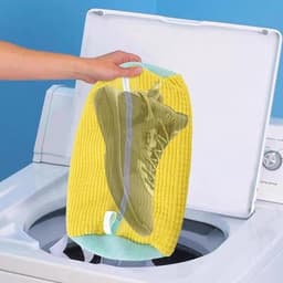 Schoenwaszak voor Sneakers, Grote Capaciteit, Ideaal voor Reizen, Efficiënt Schoenen Reinigen met Rits en Waszak — thumbnail 4