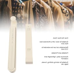 Opvouwbaar droogrek voor kleding met verstelbare stang, ideaal voor handdoeken, tassen en wasruimte, badkamergebruik — thumbnail 2