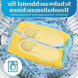 Schoenenwaszak voor de Wasmachine, Geschikt voor Sportschoenen en Tennisschoenen, Met Rits en Kleurcombinaties (Geel + Blauw) — thumbnail 4