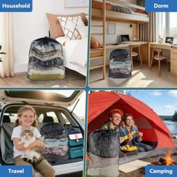 2 stuks wasnet groot 70 x 90 cm - zwarte waszakken met trekkoord voor wasmachine - beschermend wasnet voor beddengoed, pluche dieren en kleding - machinewasbaar - laundry bag — thumbnail 2