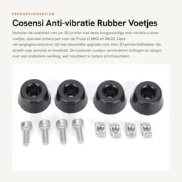 Dailygoods- Rubber Voeten Anti-vibratie - 3D Printer Accessoires - Geschikt voor Prusa i3 MK3/MK3S - Duurzaam - Inclusief M4 Bouten - Eenvoudige Installatie - 3D Printer Onderdelen — thumbnail 1