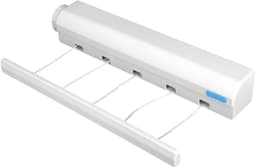 Dailygoods- Wasrek Uitschuifbaar 3,75 m - Telescopische Wanddroogrek - Ruimtebesparend - Voor Binnen/Buiten - Eenvoudig te Installeren - 4/5 Draden - Waslijn — thumbnail 3
