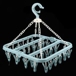 Dailygoods- Washanger Winddicht - Opvouwbaar Droogrek - 32 Clips met Antisliptanden - Lichtgewicht Hanger - Geschikt voor Camping - Ruimtebesparend Ontwerp - Waslijn — thumbnail 3