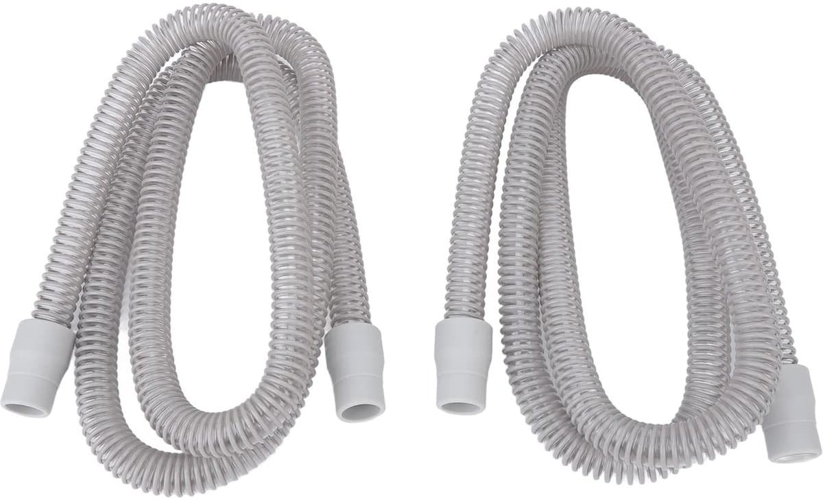 Dailygoods- CPAP Slang 2 Stuks - Universele Slanghouder - Flexibel en Lekvrij - Rubber Fittingen - Ademhalingsmachine Accessoires - 70.9in Lengte - Ademhalingsslang — afbeelding 1