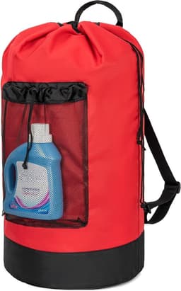 Grote Waszak van 90 Liter, Waterdicht en Vouwbaar, Ideaal voor Thuis, College en Sport, Met Verstelbare Schouderbanden — thumbnail 1