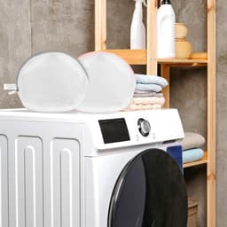 Wasnet voor Ondergoed en Kleding, 2 Stuks Herbruikbare Waszakken met Rits, Ideaal voor Wasmachine, Bescherming van Kleding en Bh's, Roze en Grijs — thumbnail 2