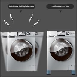 Wasmachine Voetjes - Anti Trilling Mat - Stil Gebruik - Schokabsorberend - 4 stuks - Bruin — thumbnail 2