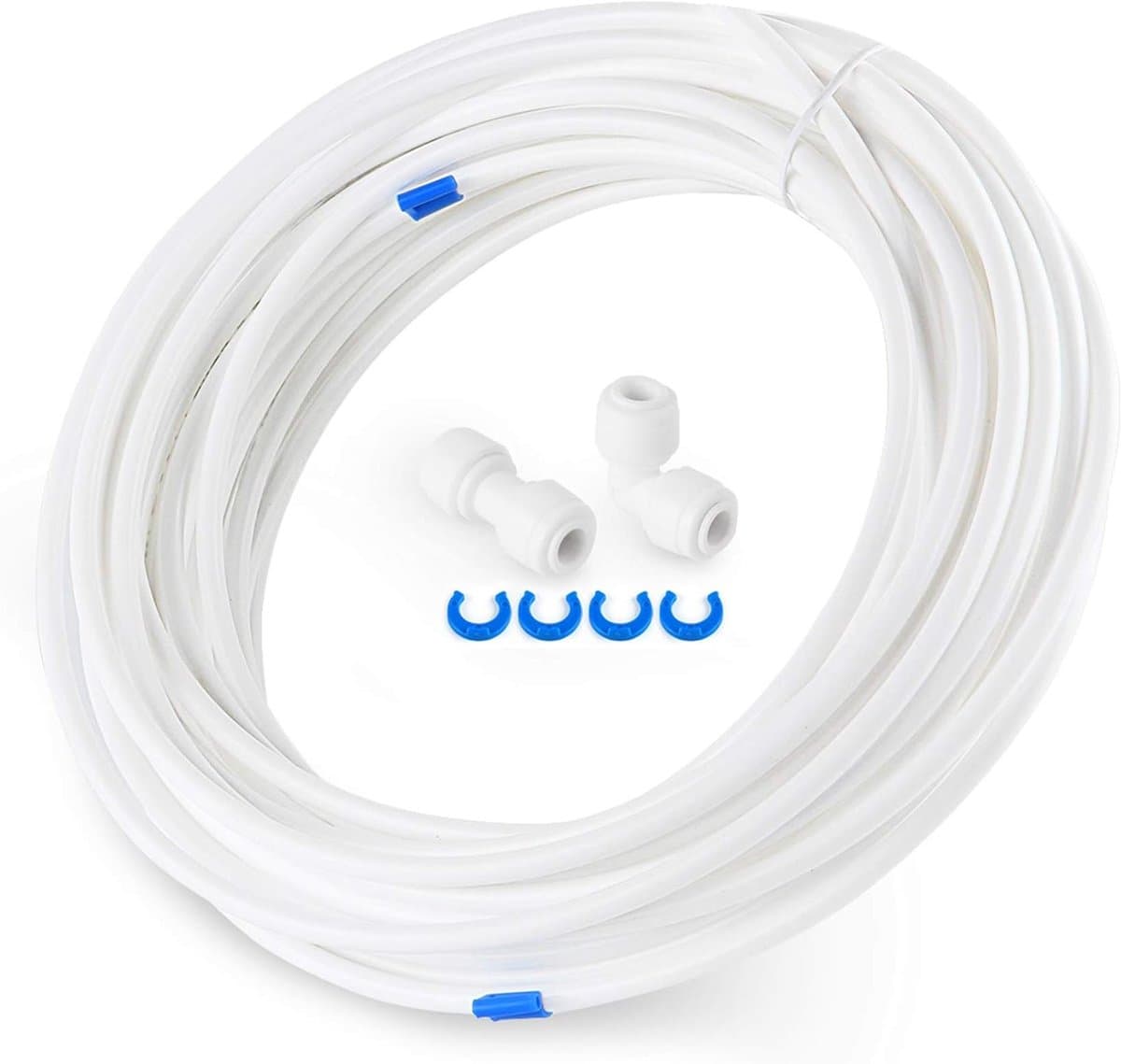 15 m Water Hose met Aansluitset voor Europese Dubbele Koelkast, Waterinlaatslang 6.35 mm (1/4 inch), Wit en Duurzaam — afbeelding 1