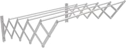 Uitschuifbare Waslijn - Opvouwbaar Wasrek - Kleding Drogen - Roestvrij Aluminium - 140 cm - Zilverkleurig — thumbnail 1