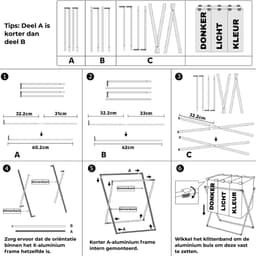 Fabono-Opvouwbare Wasmand met 3 Vakken 100L – Grote Wassorteerder met Handgrepen – Wasverzamelaar voor Donkere, Witte & Gekleurde Was – Beige Wasmand voor Badkamer en Wasruimte — thumbnail 3