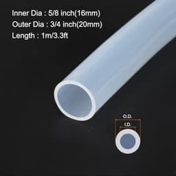 Dailygoods- Siliconen Slang 0,9 m - Flexibele Slang - 16 mm ID - 20 mm OD - Transparante Slang - Hoge Temperatuur - Voor Irrigatie/Afvoer - Afvoerslang — thumbnail 3