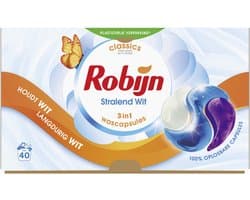Robijn Wascapsules 3-in-1 Stralend Wit 40 stuks