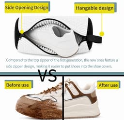BOTC Waszak schoenen - 2 stuks - Herbruikbaar - Wasmachine&Droger - voor Sneakers en Tennisschoenen - Beige en zwart — thumbnail 4