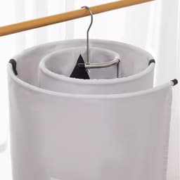 Spiraal droogrek voor kleding - 2 stuks - Droogrek voor lakens - Ophangbaar droogrek voor kleding - Diameter 41,8 cm - voor dekbedden en lakens - zilver — thumbnail 2