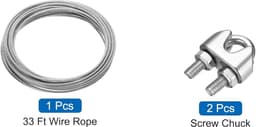 Roestvrijstalen Staalkabel - Spanslot Kabel - Waslijn Ophangen - Corrosiebestendig Vinyl Coating - 10 Meter x 5 mm - Transparant — thumbnail 4