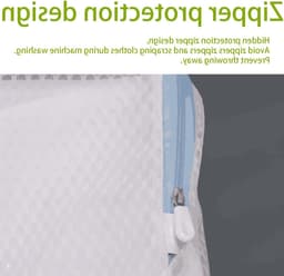 Set van 3 Herbruikbare Waszakken voor de Wasmachine met Handvatten, Ideaal voor Ondergoed, Truien en Sjaals - Blauwe Wasnetten voor Delicate Kleding — thumbnail 4