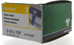 Plastic Ankers - Hollewandankers Conisch - Bevestigen in Muur - Zelfrotatie Voorkomend - 8-10 X 7/8-inch - Blauw — thumbnail 2