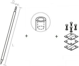 Grond Anker Set - Aarding Punt - Veilige Aarding - Thermisch Verzinkt Staal - 3 Meter - Zilver — thumbnail 5