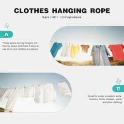 Kledinglijn Touw - Waslijn - Kleding Drogen - Multifunctioneel - 3 Stuks - Licht Geel — thumbnail 3