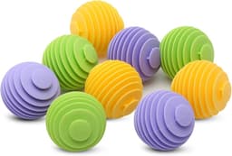 Wasballen voor Wasmachine, 9 Stuks Wasdrogerballen Rubberen siliconen drogerballen Herbruikbare wasballen Stof verzachten Wasmachineballen Verminderen rimpels en kleven — thumbnail 1
