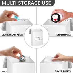 Opbergbak - Witte bak - Wasruimte organiseren - Magnetische bevestiging - 25.9 cm lengte - Wit — thumbnail 4