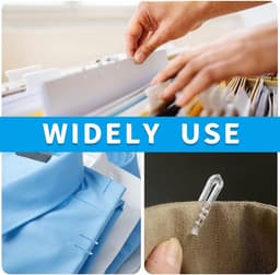 Krokodillenklemmen - Kleding clips - Kleding organiseren - Met tanden - 500 stuks - Transparant — thumbnail 5