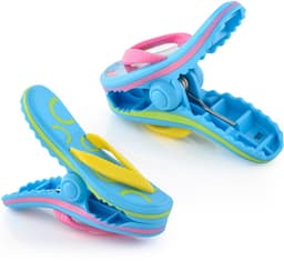 O2COOL - Boca Clips® Extra Stevige Handdoekclips - Slippers Hibiscus — thumbnail 1