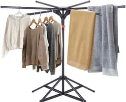 Wasrek - Droogrek - Was Droger Rek - Droogtoren - opvouwbaar - met 6 uittrekbare stangen - hoogte- en breedteverstelbaar — thumbnail 1