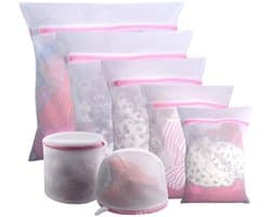 Waszakken Set 7-delig – Fijnmazig – Herbruikbaar – Beschermt Delicate Kleding – Voor Wasmachine en Reizen – Verschillende Maten – 7 Stuks – Wit