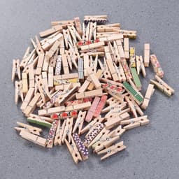 Houten Knijpers - Fotoclips Decoratieclips - Foto's Ophangen - Mini Formaat - 3.5 cm - Gekleurd — thumbnail 2
