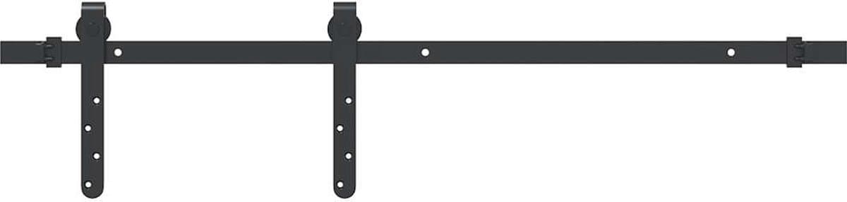 vidaXL - Ophangset - voor - schuifdeur - 91 - cm - koolstofstaal — afbeelding 1