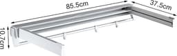Eszenzics™ Droogrek - Compact en degelijk wasrek - Uittrekbaar - 85cm breed - 600cm waslijn - Tot 14kg wasgoed - Opvouwbaar - Buiten of Binnen — thumbnail 3