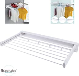 Eszenzics™ Droogrek - Compact en degelijk wasrek - Uittrekbaar - 85cm breed - 600cm waslijn - Tot 14kg wasgoed - Opvouwbaar - Buiten of Binnen — thumbnail 1