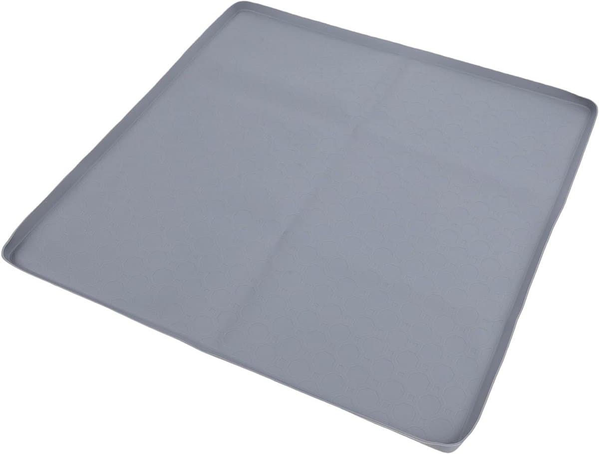 Siliconen Lekbak - Apparaatmat - Apparaten Beschermen - Verhoogde Randen - 50x50cm - Grijs — afbeelding 1