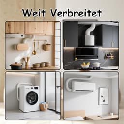 Afvoerslang - Ventilatieslang - Mobiele Airco - Inclusief Klemmen - 3 Meter - Wit — thumbnail 2