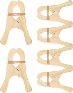 Houten Wasknijpers - Kleding Knijpers - Huishoudelijk Gebruik - Natuurlijke Stevige Hout - 12 x 8 cm - Natuurlijk — thumbnail 1