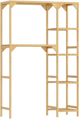 4goodz Wasmachinerek Bamboe 100x40x157cm - Bruin — thumbnail 1